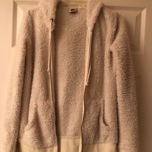 White cozy warm jacket